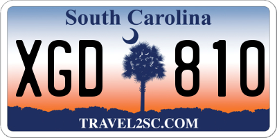 SC license plate XGD810