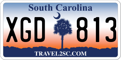 SC license plate XGD813
