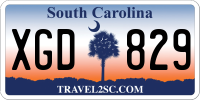 SC license plate XGD829