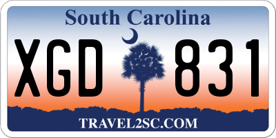 SC license plate XGD831