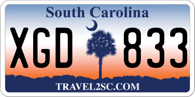 SC license plate XGD833