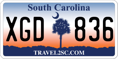 SC license plate XGD836