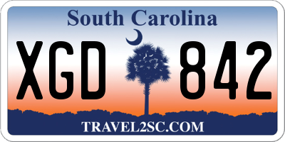 SC license plate XGD842