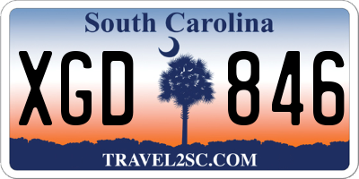 SC license plate XGD846