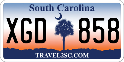 SC license plate XGD858