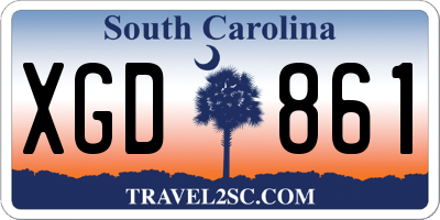 SC license plate XGD861