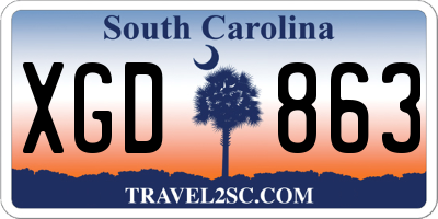 SC license plate XGD863