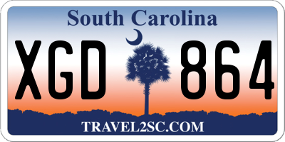 SC license plate XGD864
