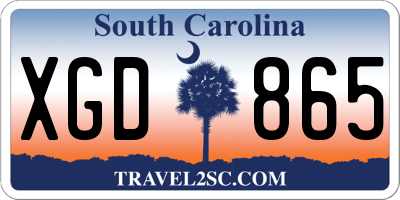 SC license plate XGD865