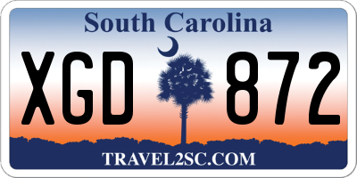 SC license plate XGD872