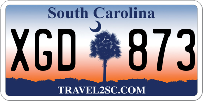 SC license plate XGD873