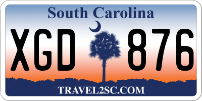 SC license plate XGD876