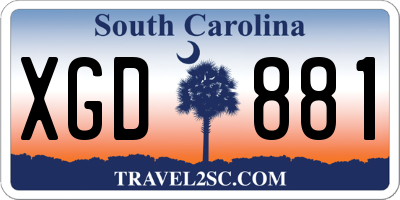 SC license plate XGD881
