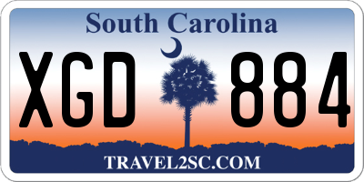 SC license plate XGD884