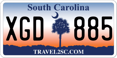 SC license plate XGD885