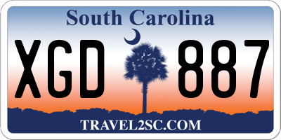 SC license plate XGD887