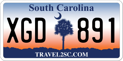 SC license plate XGD891