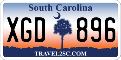SC license plate XGD896