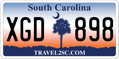 SC license plate XGD898