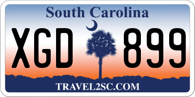 SC license plate XGD899