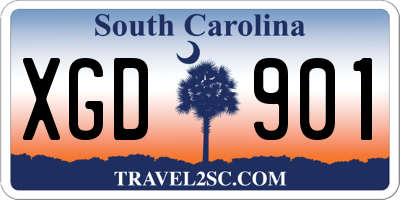 SC license plate XGD901