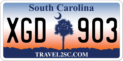 SC license plate XGD903