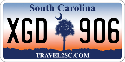 SC license plate XGD906