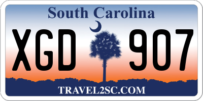 SC license plate XGD907