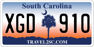 SC license plate XGD910