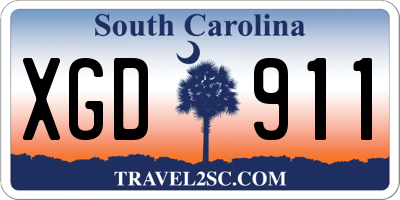 SC license plate XGD911