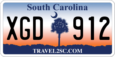SC license plate XGD912