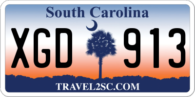 SC license plate XGD913