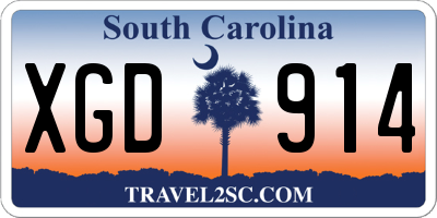 SC license plate XGD914