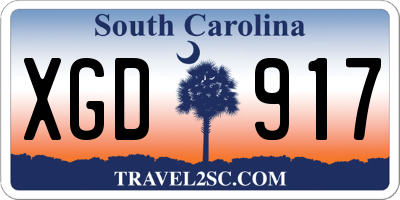 SC license plate XGD917