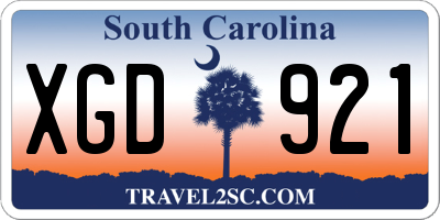 SC license plate XGD921