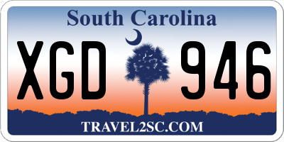 SC license plate XGD946