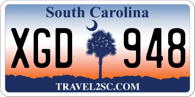 SC license plate XGD948