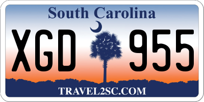 SC license plate XGD955