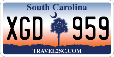 SC license plate XGD959