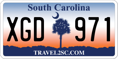 SC license plate XGD971