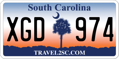 SC license plate XGD974