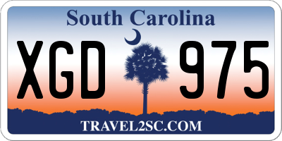 SC license plate XGD975