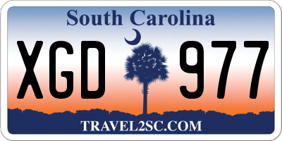 SC license plate XGD977