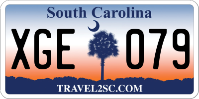 SC license plate XGE079