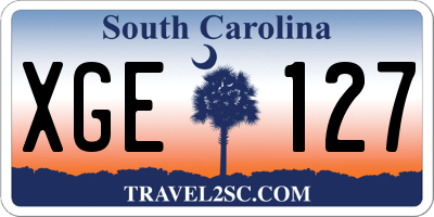SC license plate XGE127