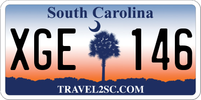SC license plate XGE146