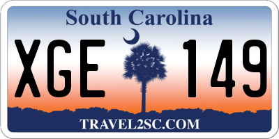 SC license plate XGE149