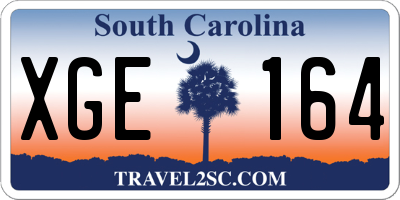 SC license plate XGE164