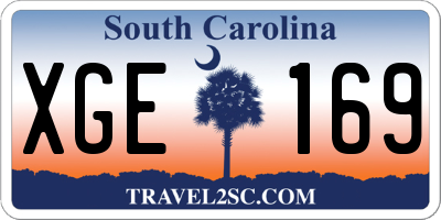 SC license plate XGE169