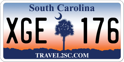 SC license plate XGE176